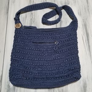 The Sak navy blue crochet shoulder/crossbody bag, in EUC